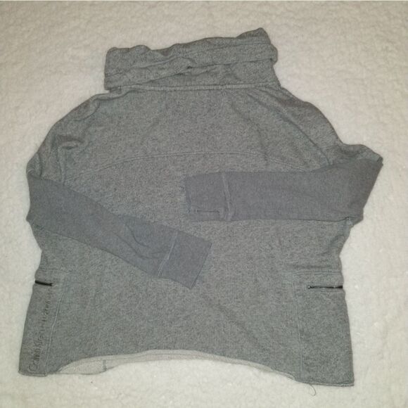 Calvin Klein Performance Cropped Cowl Neck Sweatshirt - Picture 6 of 9